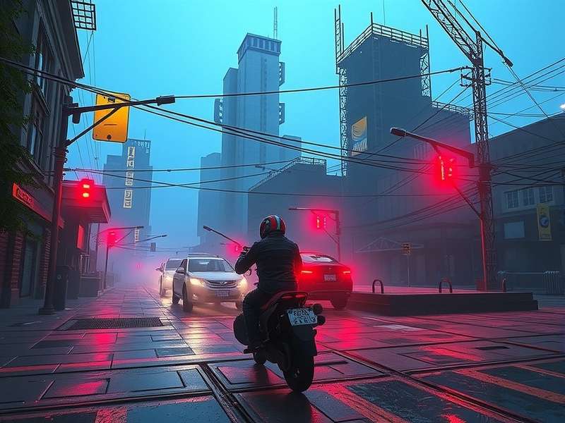 Cyberpunk 2077 Night City modded skyline with neon lights