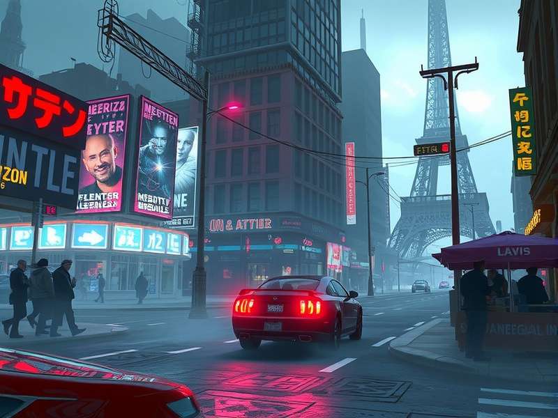 Silhouette of two characters under a large moon