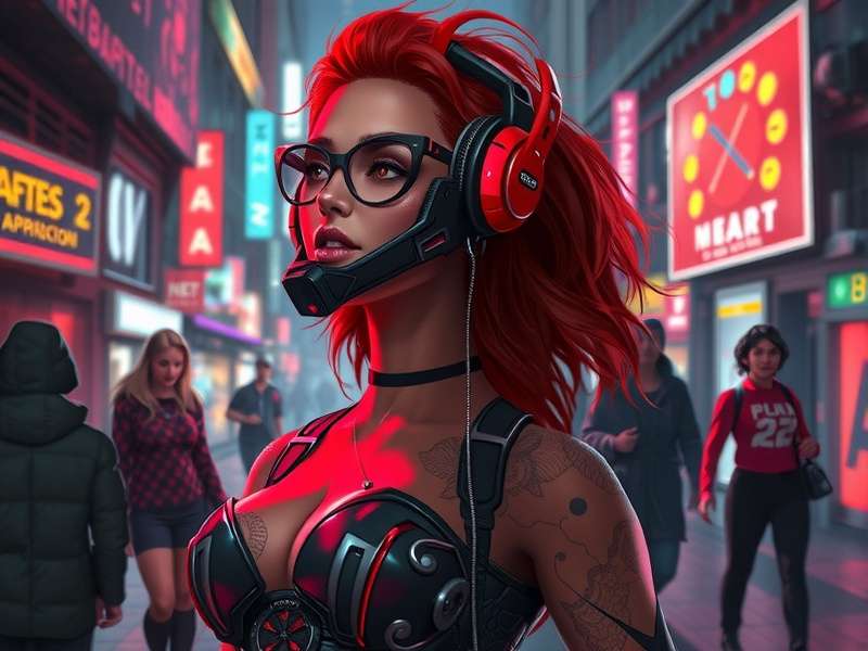 Various cybernetic implants like neural link, mantis blades, and optical camo