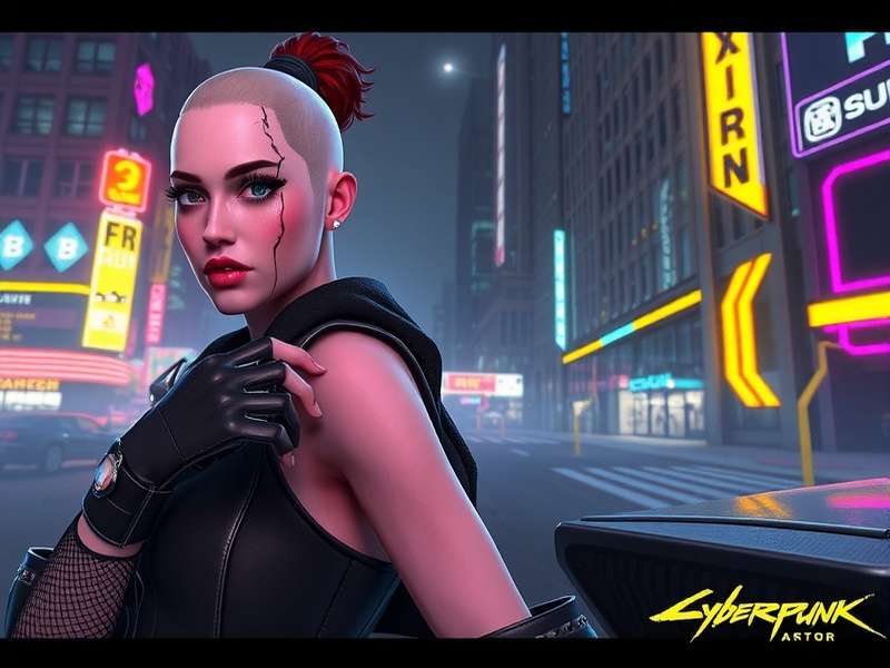 Concept art for Cyberpunk 2 showing a futuristic Night City skyline with flying vehicles