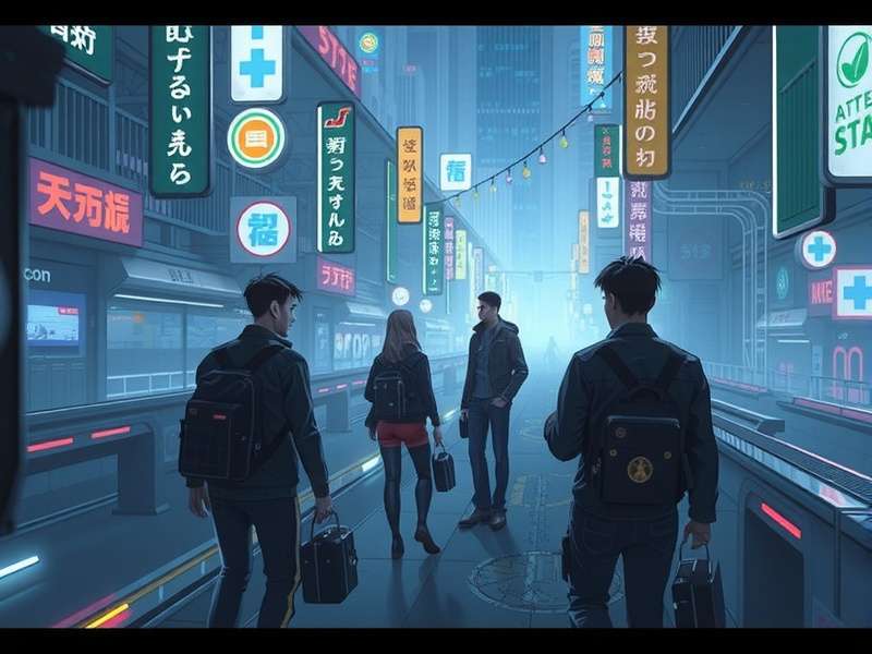 Cyberpunk 2077 Night City skyline at night