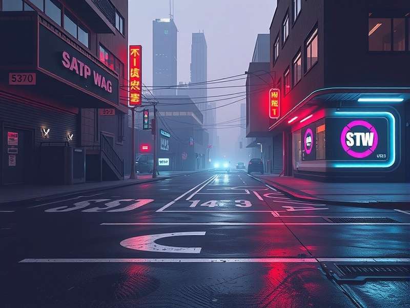 A stunning montage of various royalty-free Cyberpunk background videos showing neon cityscapes and futuristic streets