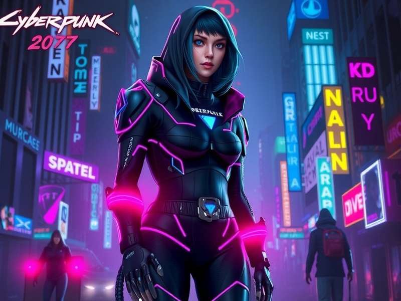 Cyberpunk 2077 Wallpaper — Night City 4K skyline with neon lights and futuristic architecture