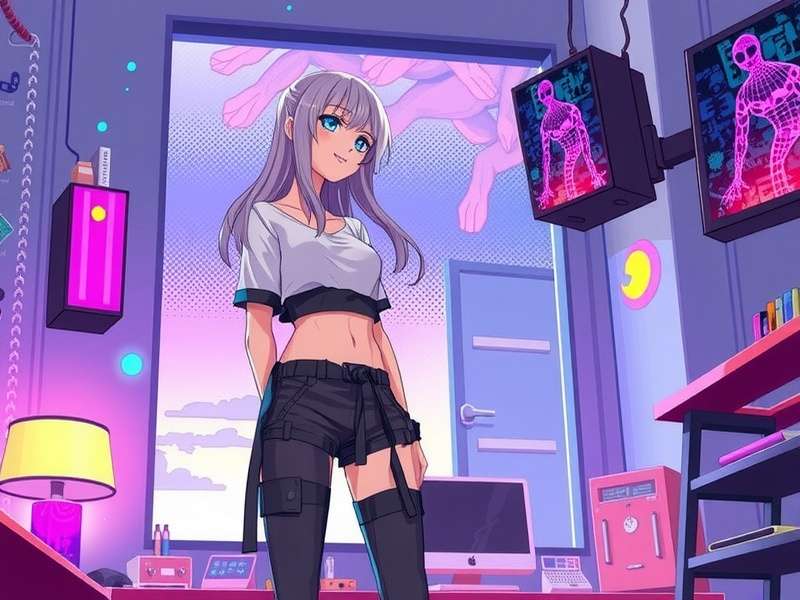 Cyberpunk Anime collage featuring neon-lit cityscape, Edgerunners characters, and futuristic tech