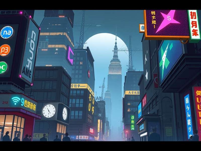 Night City Skyline – Cyberpunk City Neon Panorama