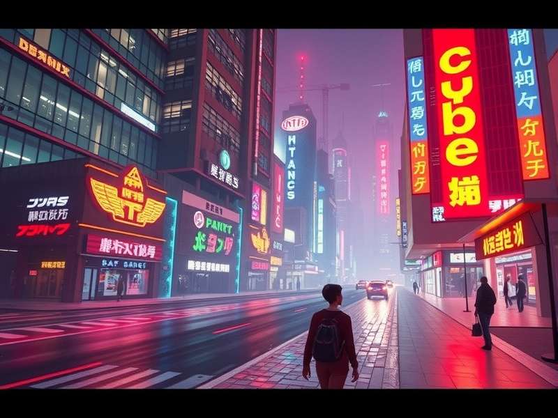 Cyberpunk Edgerunner — Night City skyline with neon glow