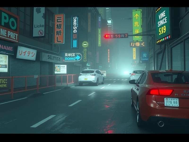 Cyberpunk Background Noise visualization — neon soundwaves and Night City ambience