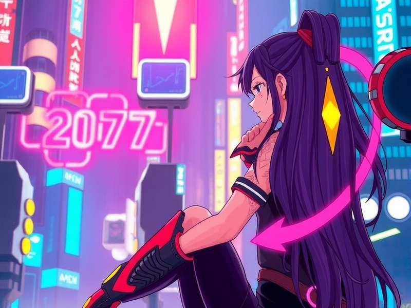 Cyberpunk 2077 4K background showcasing Night City neon-lit skyline with futuristic skyscrapers and holographic advertisements